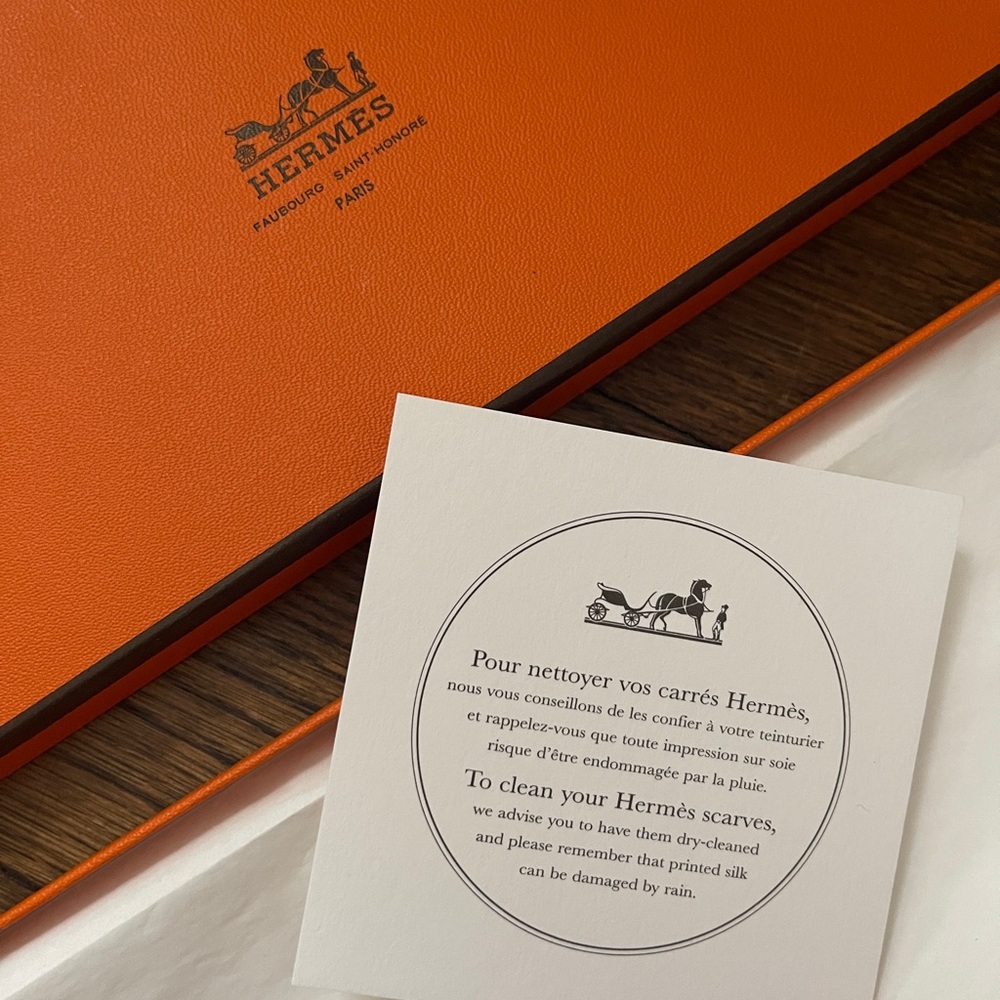 Hermes Scarf Box with Care Card